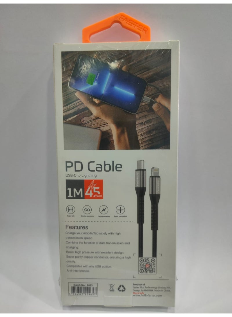فاستر كابل PD-45L USB-C إلى Lightning أسرع - Image 2