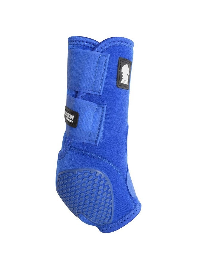 كلاسيك حذاء كلاسيكي مرن للخيول ذو مقدمة أمامية، أزرق متوسط - Image 2