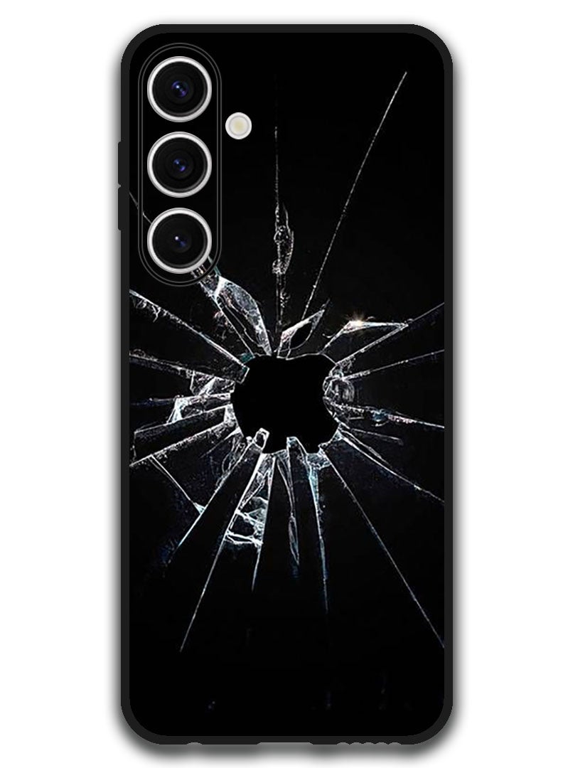 Theodor Protective Case Anti Scratch Shock Proof Bumper Cover For Samsung Galaxy S24 FE Cracked Glass Apple Logo - Image 1