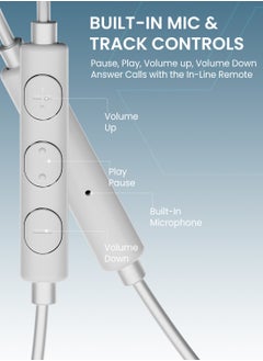 Moxedo Moxedo Mono Stereo Earphone USB Type-C Connector Earphone with In-Line Remote, Built-in Microphone for iPhone 15, Samsung Galaxy S24 Ultra/S21 Ultra/S20 FE Note 20/10, iPad Pro 2018/Mac Book (White)  - Image 2