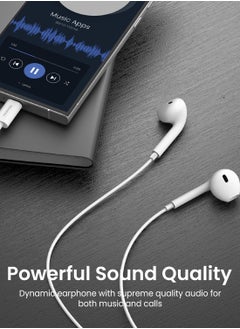 Moxedo Moxedo Mono Stereo Earphone USB Type-C Connector Earphone with In-Line Remote, Built-in Microphone for iPhone 15, Samsung Galaxy S24 Ultra/S21 Ultra/S20 FE Note 20/10, iPad Pro 2018/Mac Book (White)  - Image 4