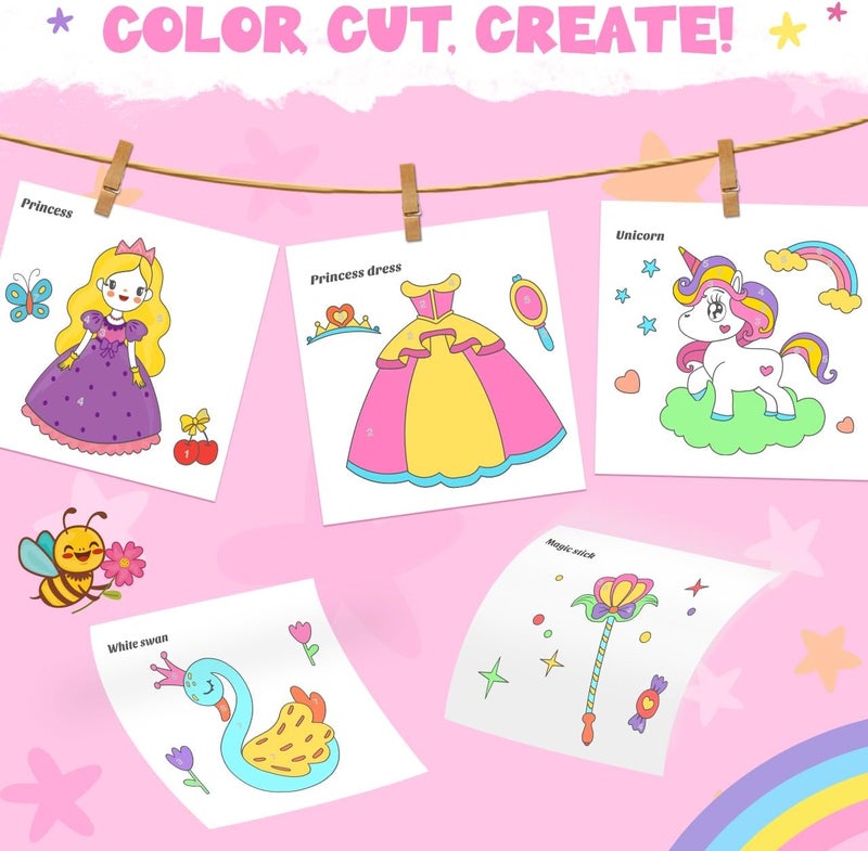 ZMLM Paint with Water Coloring Books for Toddlers - Mess Free Painting Activity for Kids - Arts & Crafts Gift Toy for Boy Girl Ages 4 5 6 7 8 - Birthday Gifts for Kids Stocking Stuffers, Princess - Image 5