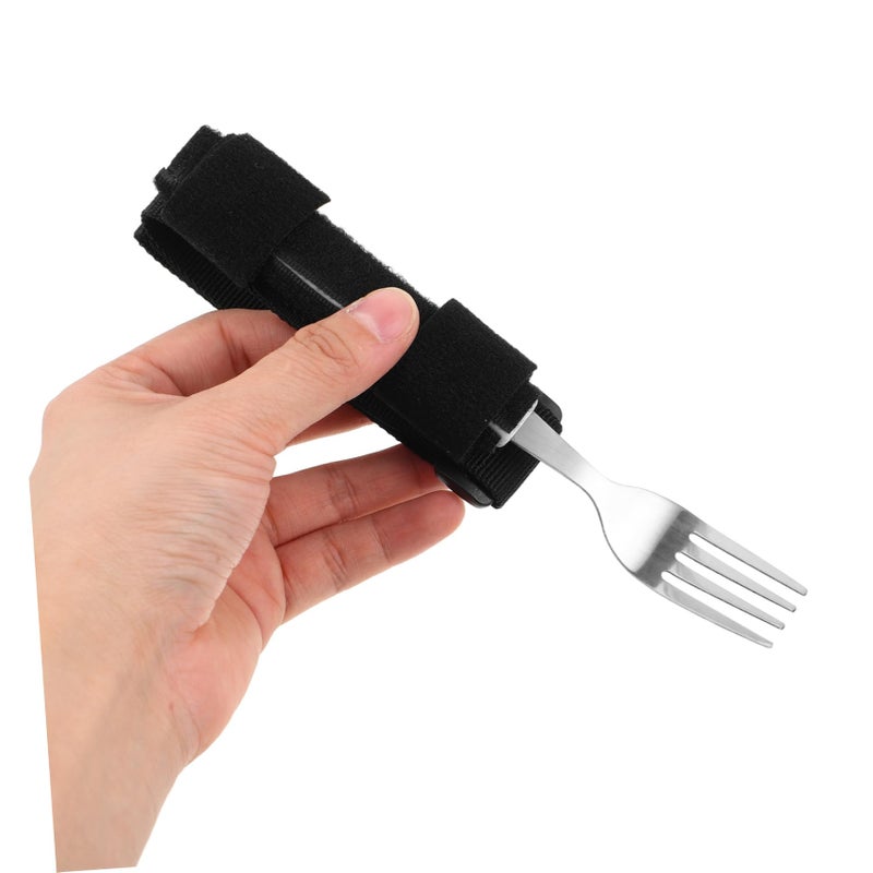 Adaptive Eating Aid Kit Forks Spoons Hand Strap Holder Stainless Steel 17 5X3 0X3 0CM - Image 5