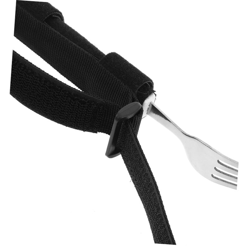 Adaptive Eating Aid Kit Forks Spoons Hand Strap Holder Stainless Steel 17 5X3 0X3 0CM - Image 4