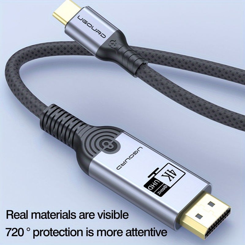 HDMI To Type C Cable 4K 60Hz 4 92 Feet Compatible With Switch Macbook Pro Air iPad Pro And Phone - Image 1