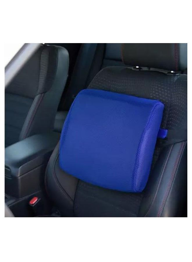 وسادة دعم أسفل الظهر من إسفنج ميموري فوم لكرسي المكتب ومقعد السيارة باللون الأزرق - Image 3