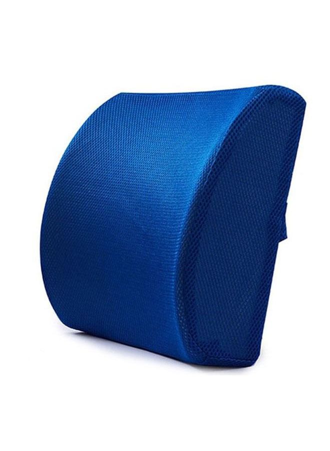 وسادة دعم أسفل الظهر من إسفنج ميموري فوم لكرسي المكتب ومقعد السيارة باللون الأزرق - Image 1