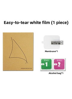 Applicable AppleWatch 9 Protective Film Apple Watch Film I8 Curved Surface HD Hydrated Film 45SE Frosted Soft Film-Color:Easy To Tear TPU Hydraulic White Film (1 Set)-Dimensions:Iwatch*42mm (1/2/3 Generation)