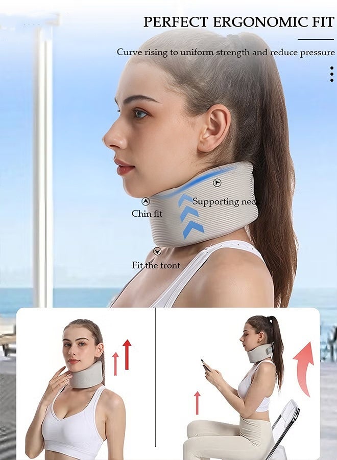 Happy D Neck Brace,Soft Foam Neck Support Universal Neck Support for Women Men, Neck Pain And Support, Soft Sponge Neck Sleep Care, Adjustable Sleep Neck Care, Relieve Neck Pain And Spinal Pressure - Image 3