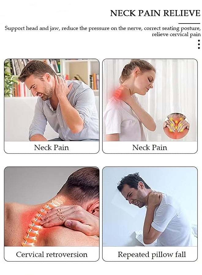 Happy D Neck Brace,Soft Foam Neck Support Universal Neck Support for Women Men, Neck Pain And Support, Soft Sponge Neck Sleep Care, Adjustable Sleep Neck Care, Relieve Neck Pain And Spinal Pressure - Image 4