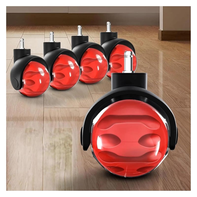 2 Inch Heavy Duty Caster Wheels 5 Pcs M11 Pole Quiet Office Chair Desk Wheels - Image 3