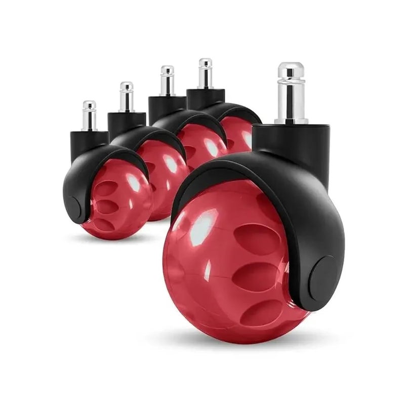2 Inch Heavy Duty Caster Wheels 5 Pcs M11 Pole Quiet Office Chair Desk Wheels - Image 1
