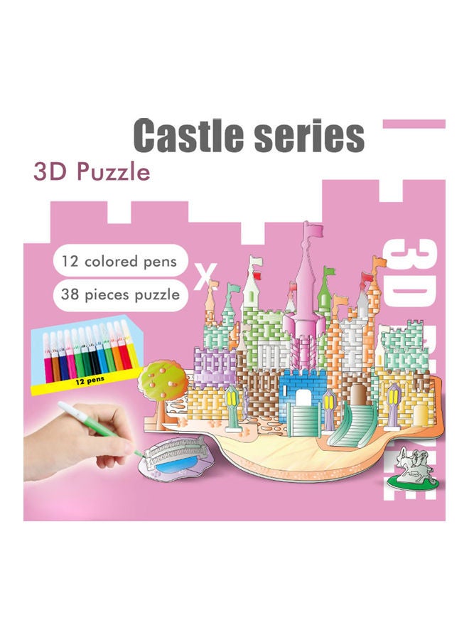 لعبة تركيب الصور المقطعة بتصميم قلعة ثلاثية الأبعاد - 38 قطعة - Image 4