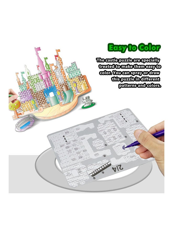 لعبة تركيب الصور المقطعة بتصميم قلعة ثلاثية الأبعاد - 38 قطعة - Image 2