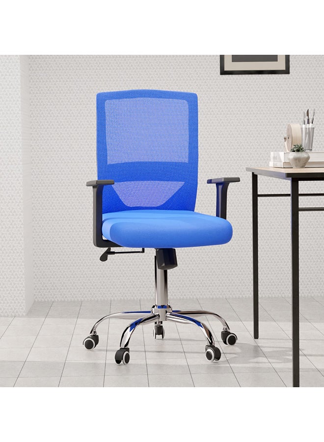 Mahmayi Mahmayi TJ HY-902 Medium Back Mesh Office chair with Lumbar Support Blue  - Image 1