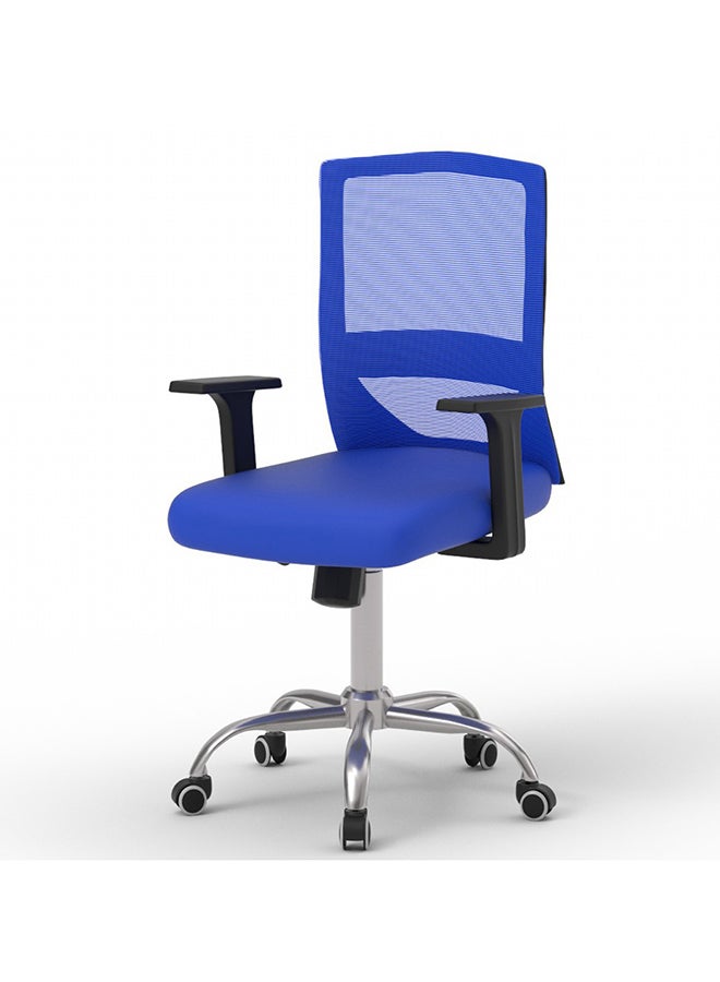 Mahmayi Mahmayi TJ HY-902 Medium Back Mesh Office chair with Lumbar Support Blue  - Image 2
