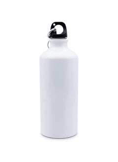 Generic White Aluminum Sports Water Bottle with Handle  - Image 1