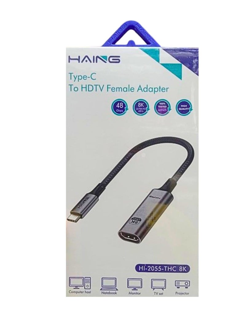 Haing Type C To HDTV Female Adapter (HI-2055-THC-8K)