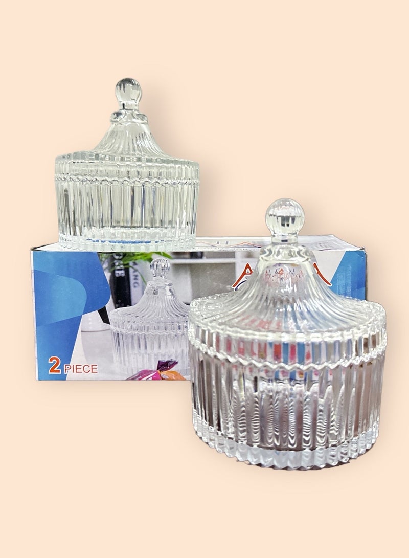 جرين أبل تمرية زجاج مع غطاء من قطعتين - Image 2