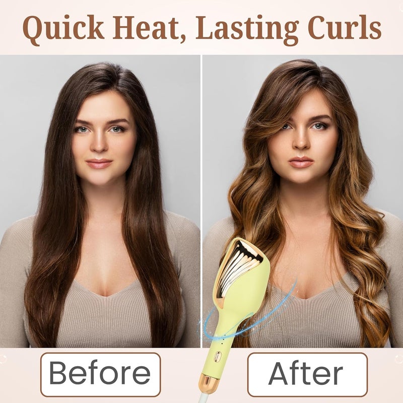 JAYTOP Hair Curler Machine | Automatic Hair Curler For Women with 3 Temperature Settings | Easy Wavy & Curly Hairstyles | Beach Waves Curling Iron | Anti-Scald Design, Quick Curls in 10-15 Min, Tangle-Free, Ceramic Coating, 360° Swivel Cord (Green) - Image 4