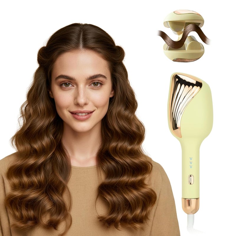 JAYTOP Hair Curler Machine | Automatic Hair Curler For Women with 3 Temperature Settings | Easy Wavy & Curly Hairstyles | Beach Waves Curling Iron | Anti-Scald Design, Quick Curls in 10-15 Min, Tangle-Free, Ceramic Coating, 360° Swivel Cord (Green) - Image 1