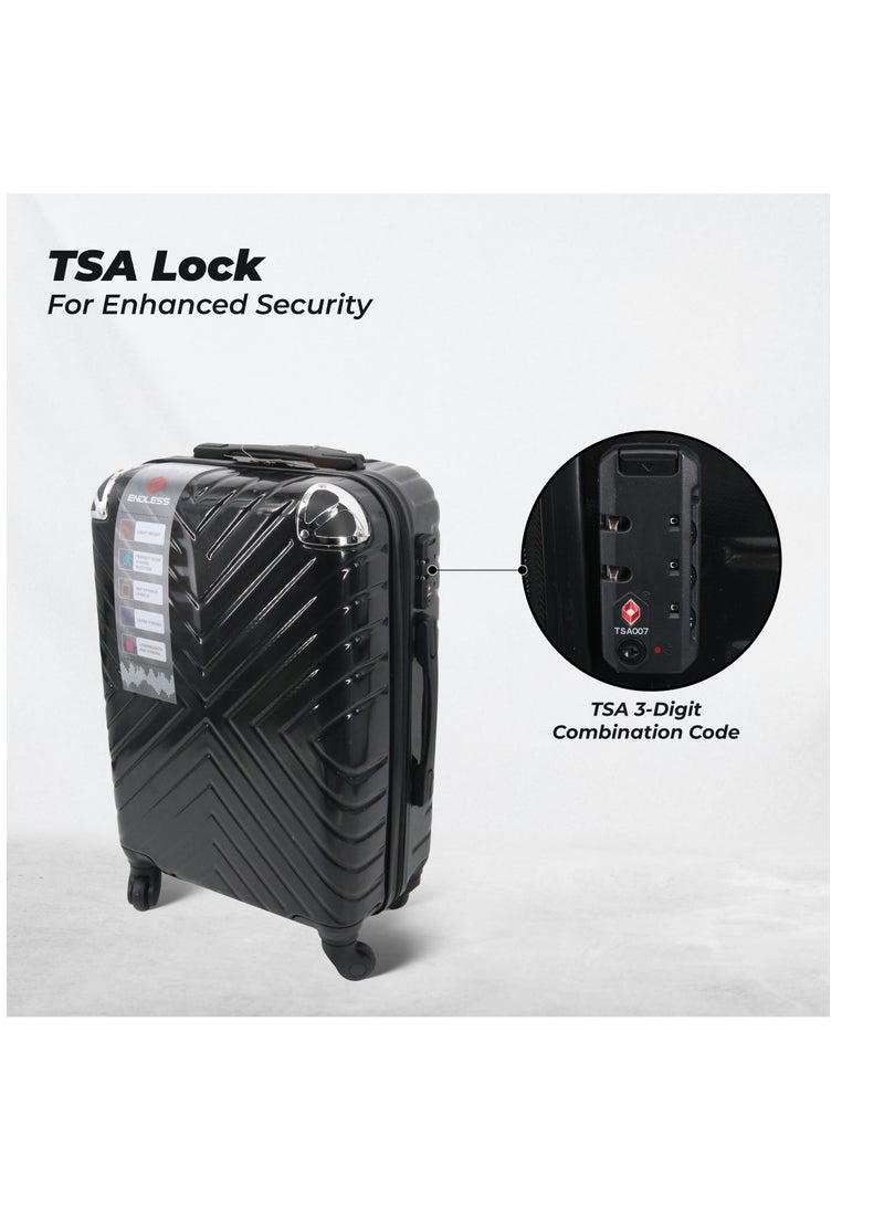 ENDLESS  Set Of 3 Polycarbonate Luggage-75cm, 65cm (Check-In) & 55cm (Cabin) Hardsided Spinner Trolley Bags With In-Built TSA Lock | Carry on Luggage  - Image 4