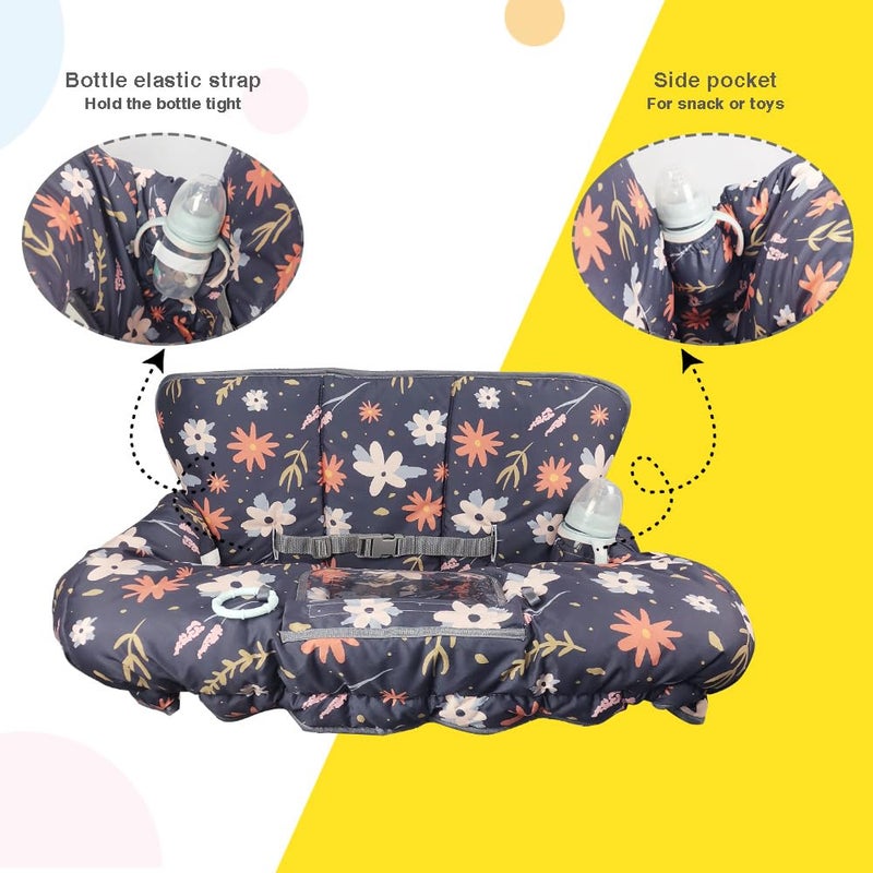 DODO NICI Shopping Cart Cover for Baby/Toddler, Cozy High Chair Cover & Grocery cart Cover Cushion, Dark Blue - Image 4