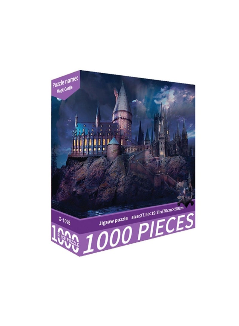 1000 جهاز كمبيوتر شخصي لغز الكرتون الكبار (أكاديمية السحر) ، حجم قماش 75 سم * 50 سم - Image 1