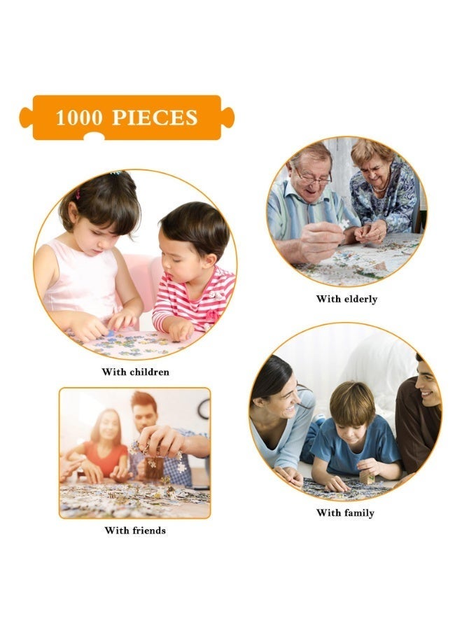 1000pcs adult cartoon puzzle, cartoon drawing challenge puzzle, suitable for family activities, game nights, gifts to relieve stress, magic academy - Image 4