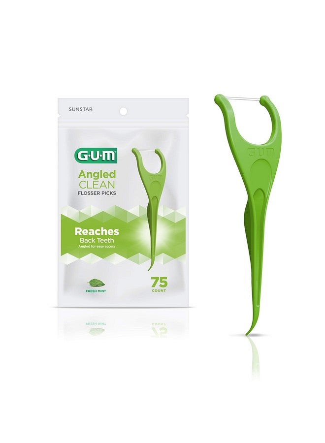 Gum Angled Flossers Fresh Mint 75 Count - Image 1
