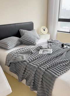 Sharpdo Light Luxury Short-Pile Rabbit Fur Thickened Blanket, Suitable for Office Nap Blanket, Sofa Blanket 200*230CM(Pillowcase Not Included)  - Image 2
