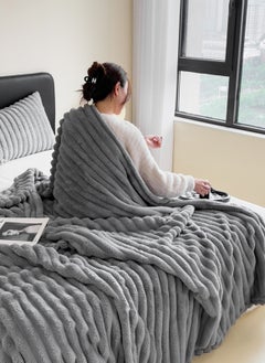 Sharpdo Light Luxury Short-Pile Rabbit Fur Thickened Blanket, Suitable for Office Nap Blanket, Sofa Blanket 200*230CM(Pillowcase Not Included)  - Image 5