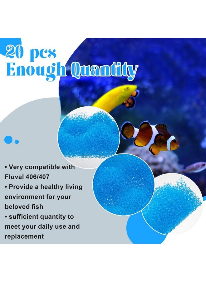 Maxcheck - Maxcheck 20 Pcs Filter Media Compatible with Fluval 406/407 Foam Filters Replacement Parts Fish Aquatic Pet Products Sponge Polyfill for Aquarium Filter Pad, 11.02 x 2.99 x 1.5 Inch - Image 1