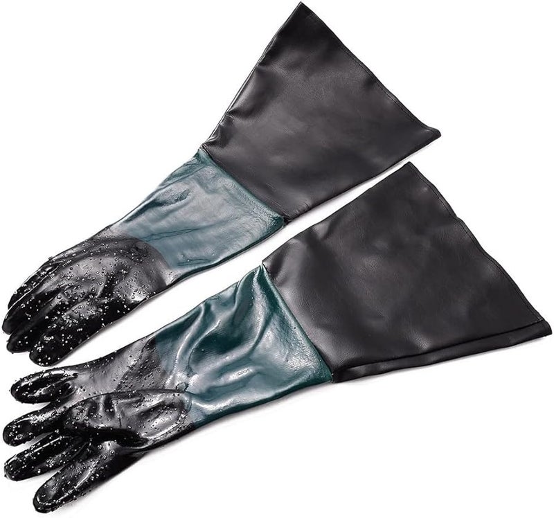 Sandblasting Gloves 23 6 Inch Long Cuff PVC Protective Work Gloves Cotton Lined Heavy Duty - Image 5