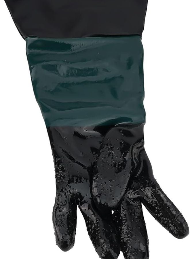 Sandblasting Gloves 23 6 Inch Long Cuff PVC Protective Work Gloves Cotton Lined Heavy Duty - Image 1