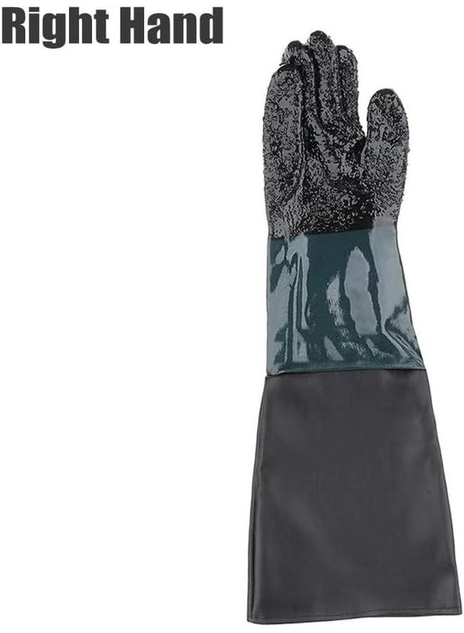 Sandblasting Gloves 23 6 Inch Long Cuff PVC Protective Work Gloves Cotton Lined Heavy Duty - Image 4