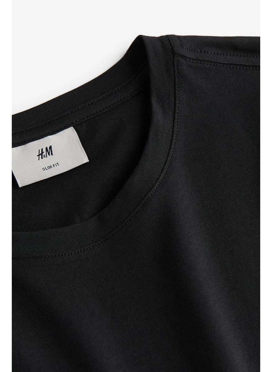 H&M Slim Fit Pima Cotton T-Shirt