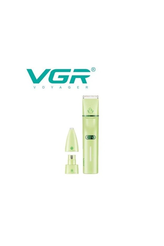 في جي آر V-219 ماكينة قص شعر الحيوانات 3 في 1 من فى جى ار مع إضاءة قابلة لاعادة الشحن - Image 2