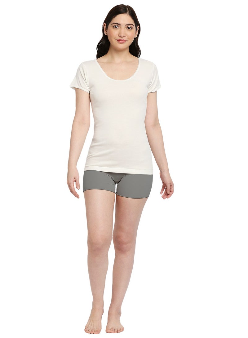 BYC WOMEN'S COTTON UNDERSHIRT - IVORY  - Image 1