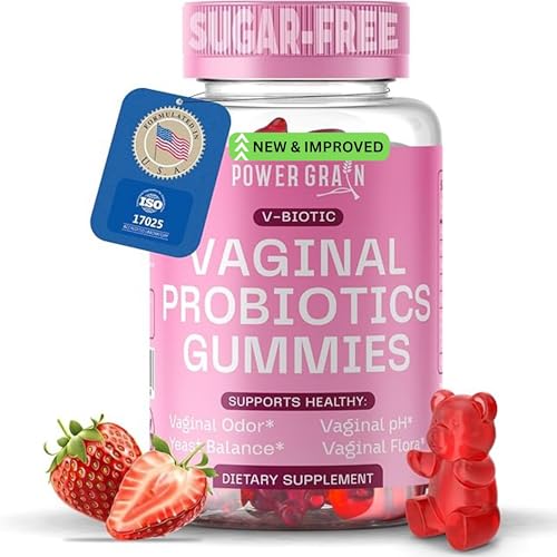 Power Grain Premium Vaginal Probiotics Gummies – 5 Billion CFUs – pH Balance & Vaginal Health Support – Prebiotics & Digestive Enzymes – Supports Vaginal Flora & Odor Control–Yeast Infection Treatment - Image 1