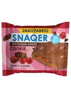 Snaq Fabriq Snaqer Protein Cookie with Cherry and Caramel No Sugar Added 10x45g  - Image 3