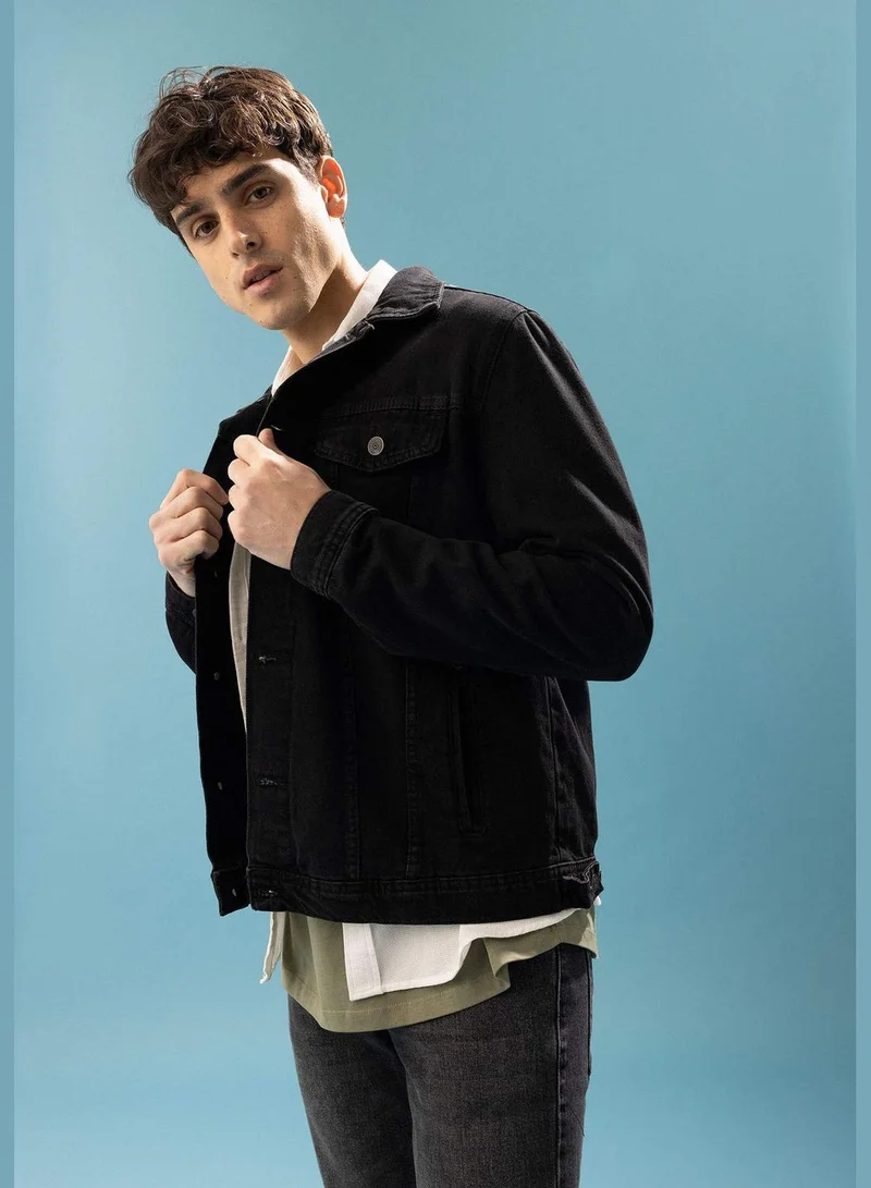 DeFacto Man Slim Fit Long Sleeve Denim Jacket