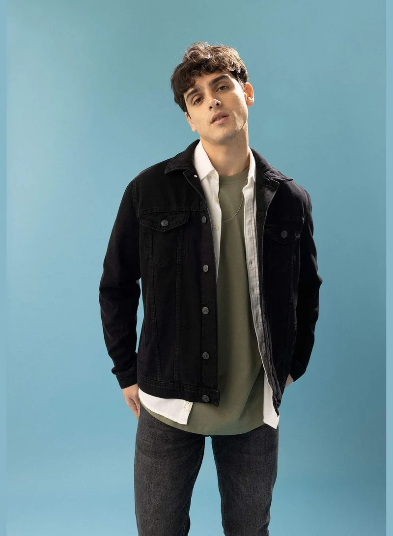 DeFacto Man Slim Fit Long Sleeve Denim Jacket