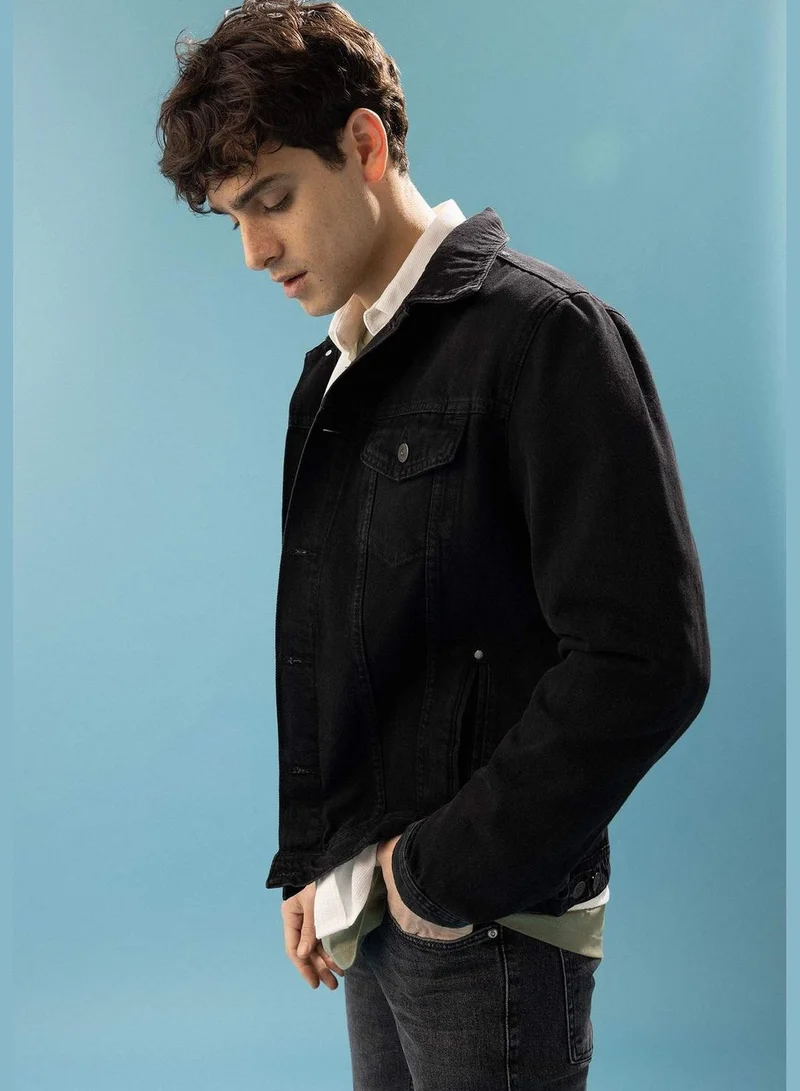 DeFacto Man Slim Fit Long Sleeve Denim Jacket