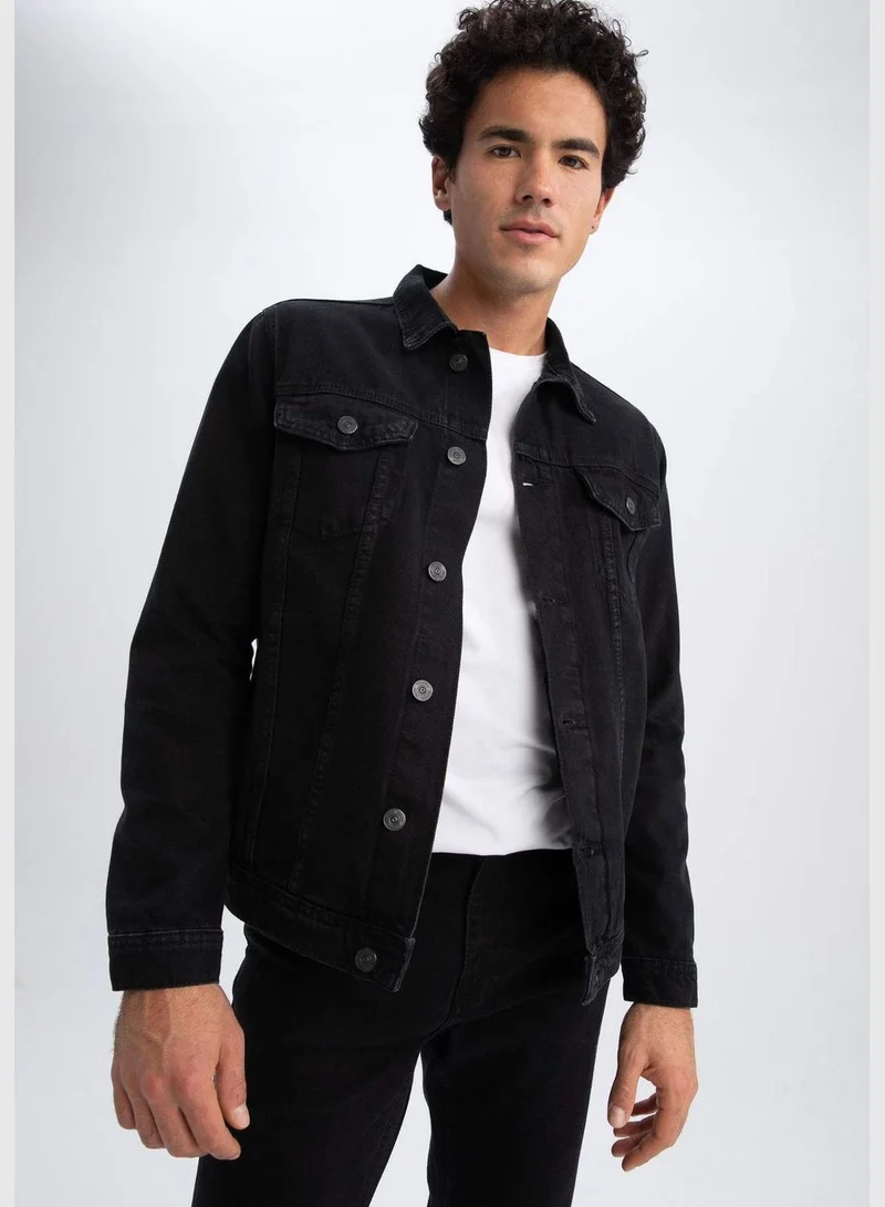 DeFacto Man Slim Fit Long Sleeve Denim Jacket