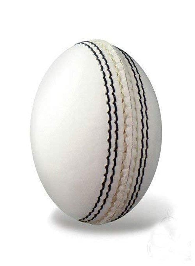 NKT White Leather Multicolor Leather Cricket Ball Two Part for Tournament and Club Matches - Image 3