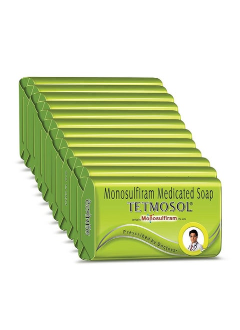 Medicated Soap fights skin infections itching With Lime Like fragrance For Daily Bathing  Pack Of 12 12X100gm