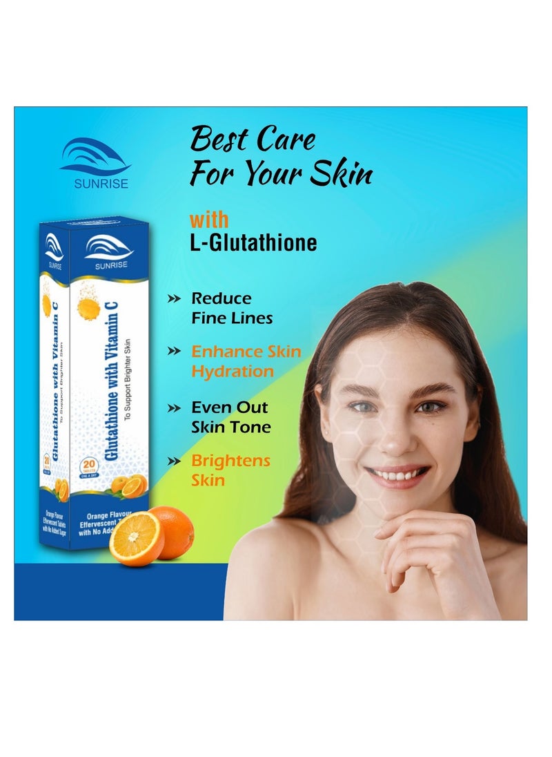 SUNRISE Glutathione 500mg With Vitamin C Effervescent Tablets 20's  - Image 3