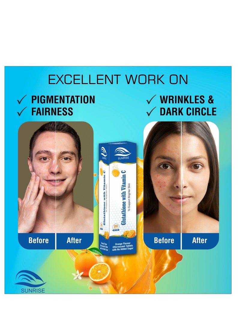 SUNRISE Glutathione 500mg With Vitamin C Effervescent Tablets 20's  - Image 4