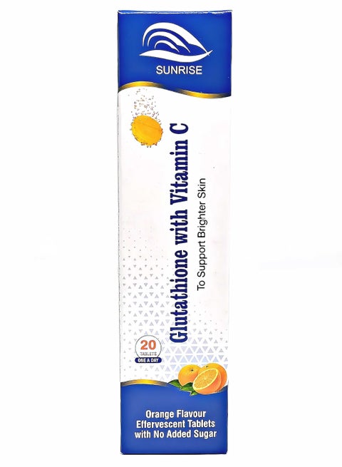 chicnutrix glow glutathione tablets SUNRISE Glutathione 500mg With Vitamin C Effervescent Tablets 20's | Skin  Whitening Tablet | Best Price Qatar